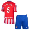 Oficiální Fotbalový Dres Atlético Madrid R. De Paul 5 Domácí 2024-25 pro Děti